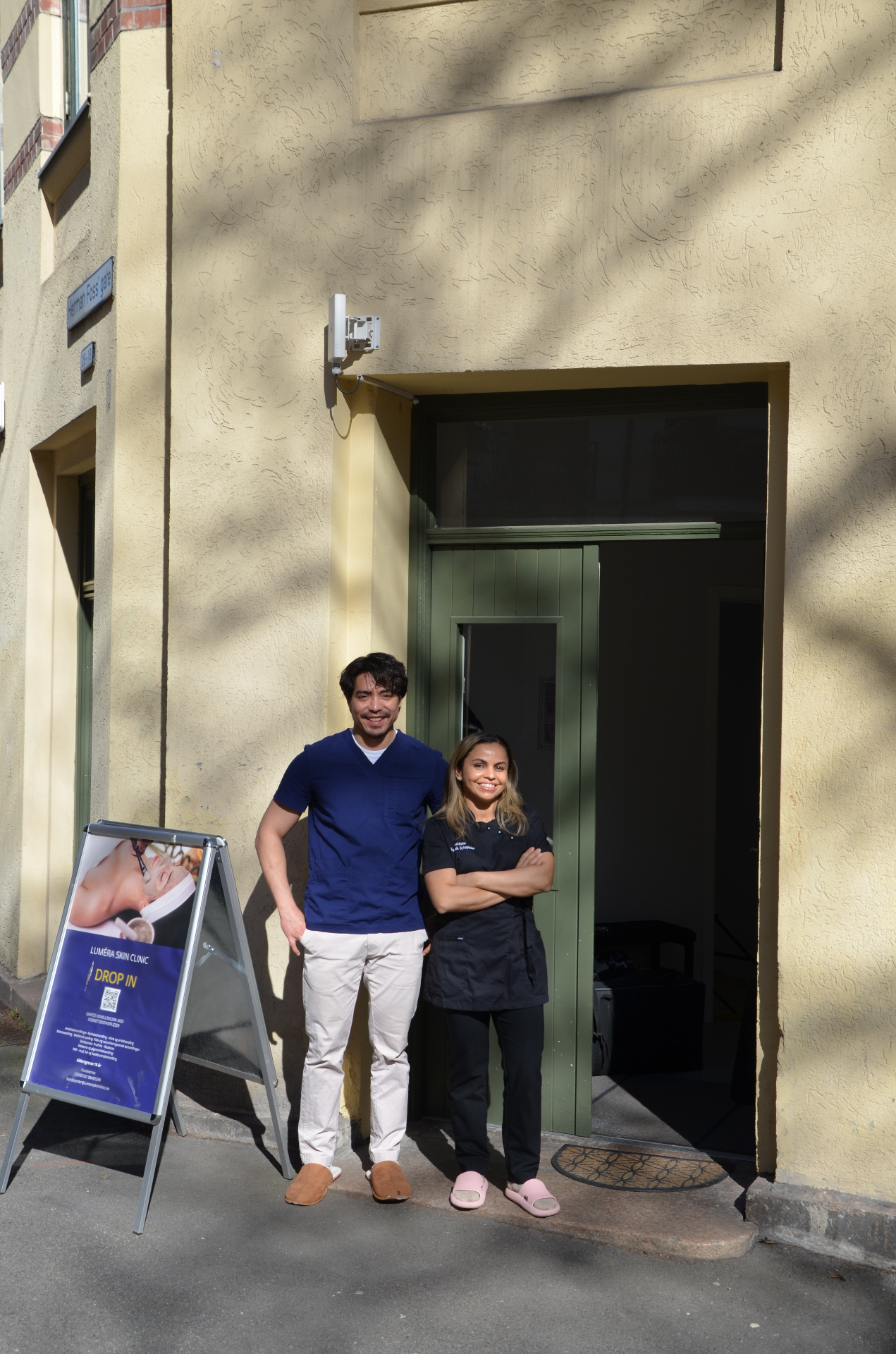 Luméra Skin Clinic – inngangen til klinikken